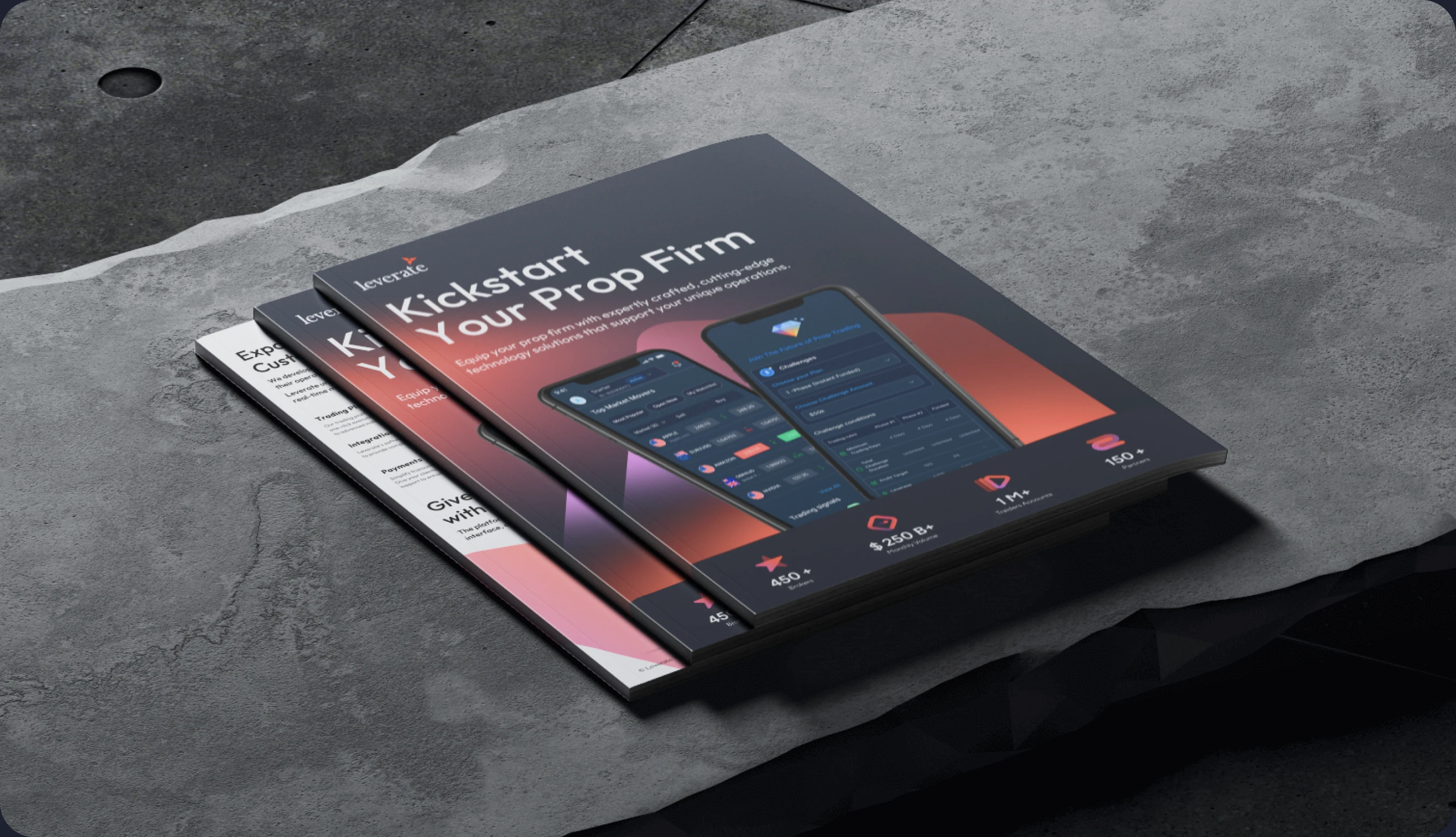 Leverate printed brochures