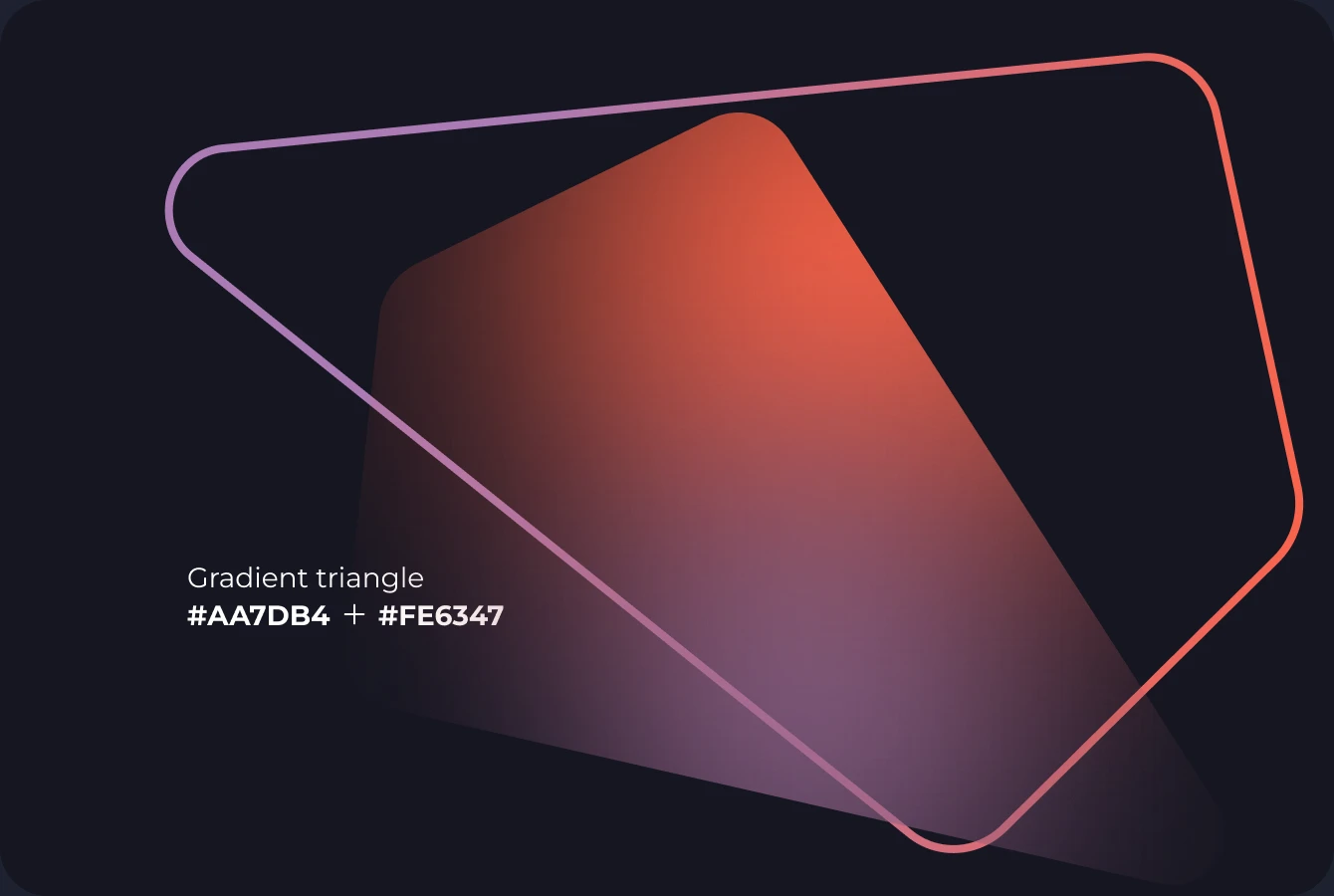 Gradient triangle symbol — purple-to-orange gradient mark